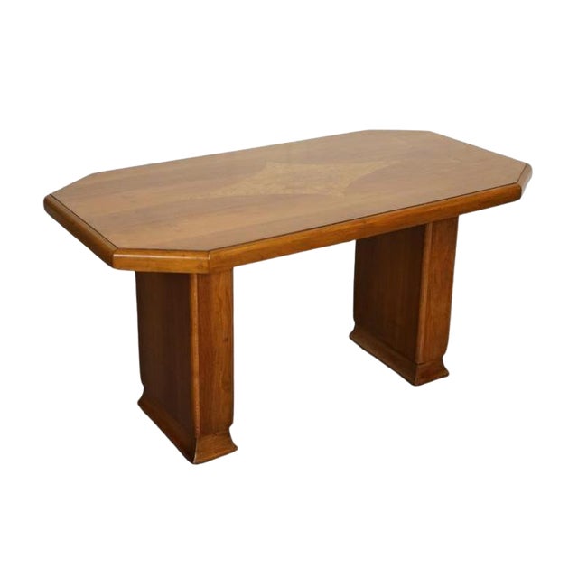 Vintage Art Deco Walnut Dining Table For Sale