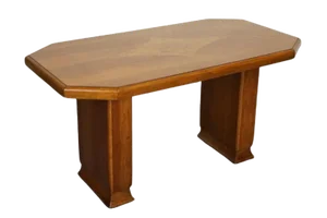 Vintage Art Deco Walnut Dining Table