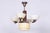 1920s Art Deco Chandelier in Oak, Brass, and Opaline Glass, Czech, 1920s For Sale - Image 5 of 11