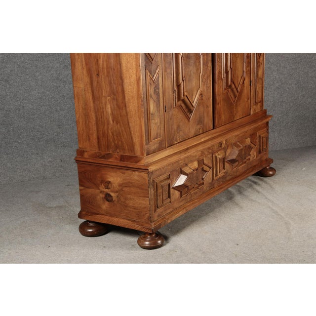 Late 17th Century Renaissance Walnut Cabinet, 1700s For Sale - Image 6 of 18
