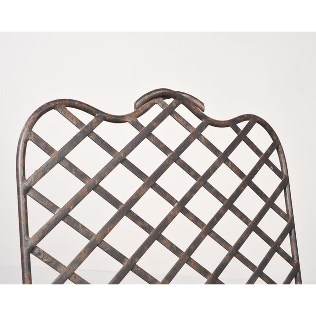 Set of Four Rose Tarlow Style Twig Iron Garden Dining Armchairs For Sale - Image 12 of 18