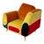 Set of Asymmetrical Armchairs in Multicolored Fabric, 1990s For Sale - Image 4 of 16