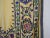 Monumental vintage yellow and green embroidery Suzani panel with quilted trim all around. Backed with floral cotton print...