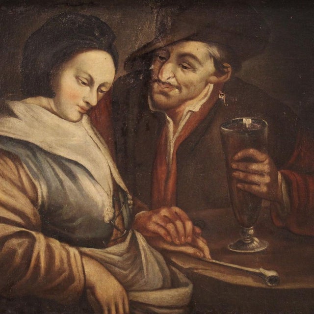 Figurative Composition, 18th Century, Oil Painting on Canvas, Framed For Sale - Image 4 of 16