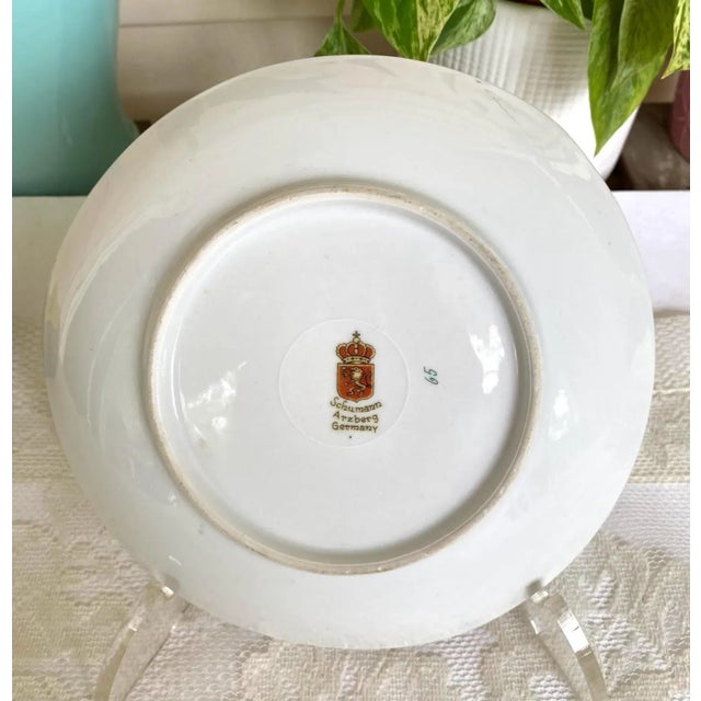 Ceramic Vintage Schumann Arzberg Germany Bon Bon Dish - Wild Rose, Rounded Triangle Shape For Sale - Image 7 of 8