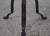 Metal 1930s Colonial Wrought Iron Tripod Adjustable Floor Lamp W. Tole Shade For Sale - Image 7 of 9