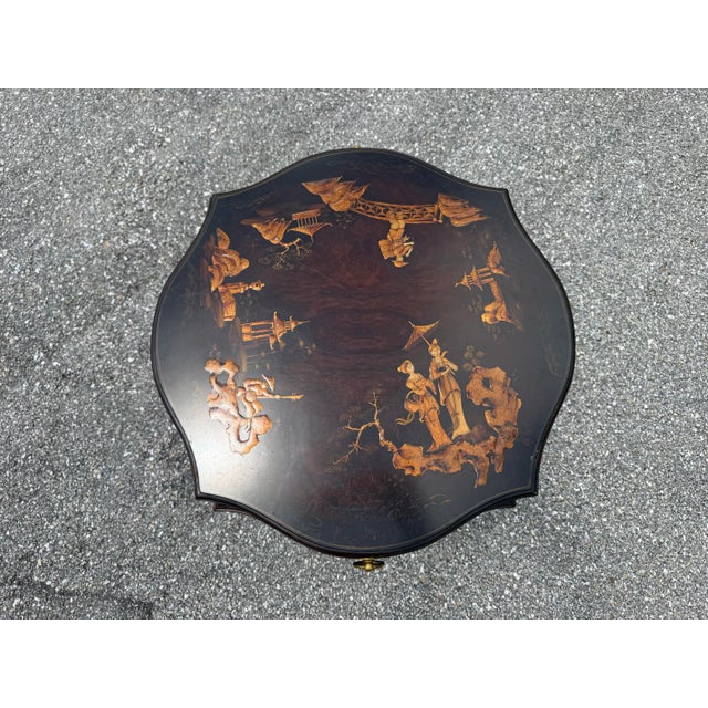 A Chinoiserie brown lacquer and gold painted box on stand Theodore Alexander is one of the finest luxury furniture brands...