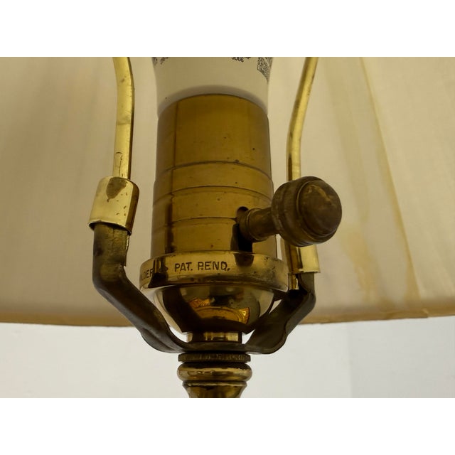 Glass Mid 20th Century Style After Waterford Etched Glass Table Lamp For Sale - Image 7 of 12