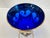 Vintage Horchow 24Kt Gold Cobalt Blue Crystal Wine/Water Glass Goblets - Set of 4 For Sale In Raleigh - Image 6 of 12