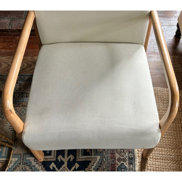 Late 20th Century Contemporary Curved Wood Arm Chair For Sale - Image 5 of 5