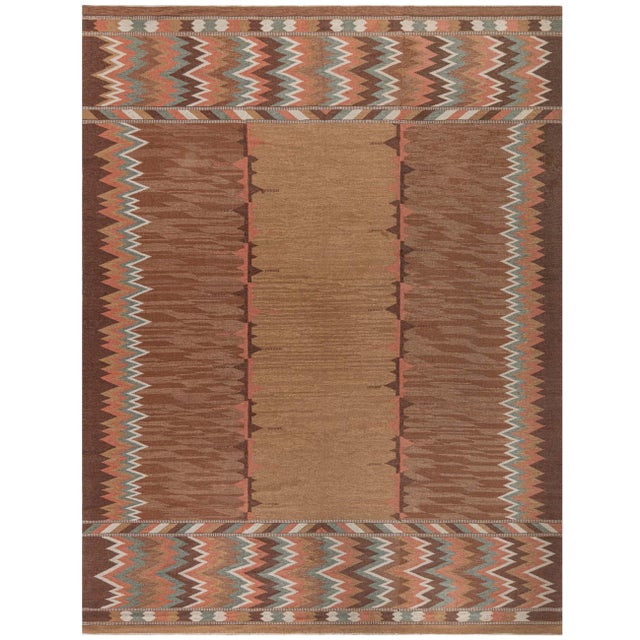 Doris Leslie Blau Midcentury Swedish Flat-Weave Rug For Sale