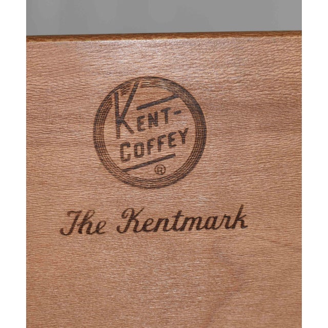 Mid Century Curved Front Georgian Revival Dresser the Kentmark by Kent Coffey - Newly Painted For Sale - Image 16 of 17