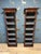 A beautiful set of small antique English bookcases. They feature a lovely, clean-lined style and a warm color. Each...
