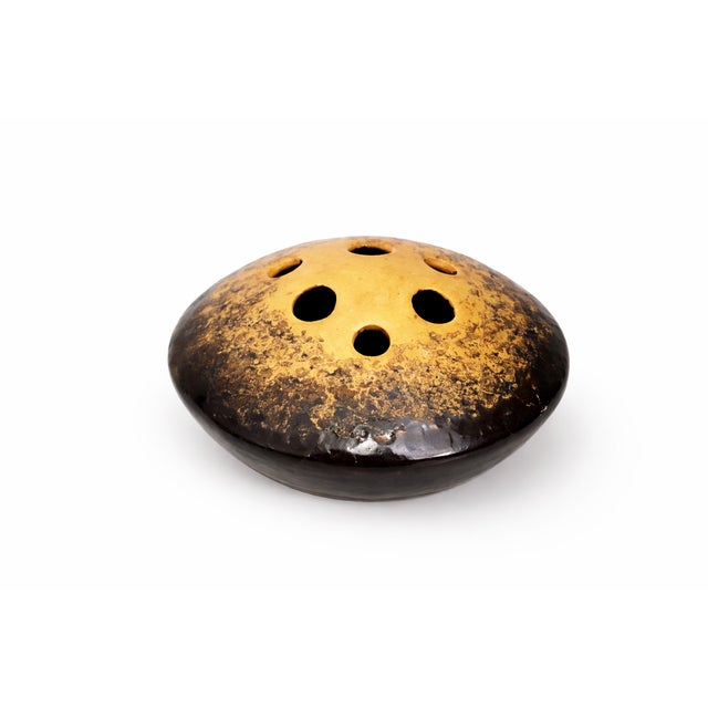 Mid-Century Modern Hungarian Glazed Ceramic Ikebana Vase from Bodrogkerámia, 1960s-1970s For Sale - Image 4 of 7