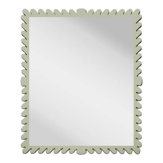 Fleur Home Garden District Coquette Rectangle Mirror in Mizzle, 30x42 For Sale