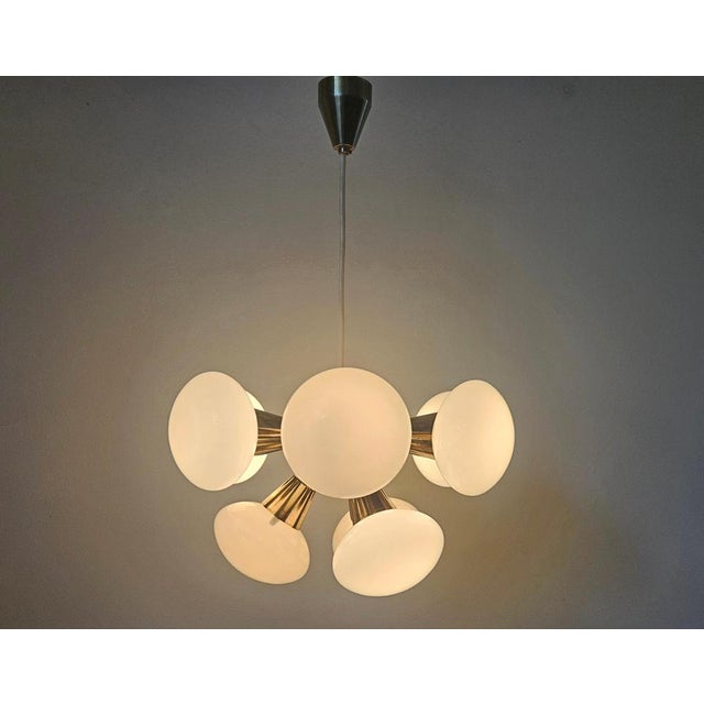 Glass Mid-Century Sputnik Chandelier from Kamenicky Senov, 1970s For Sale - Image 7 of 16