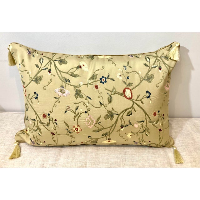 Gold Pistachio Botanical Pillow Cover 26x20 For Sale In San Francisco - Image 6 of 6