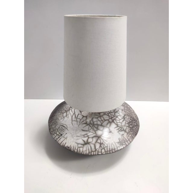 Italian Raku Ceramic Table Lamp, 1980s For Sale - Image 4 of 14