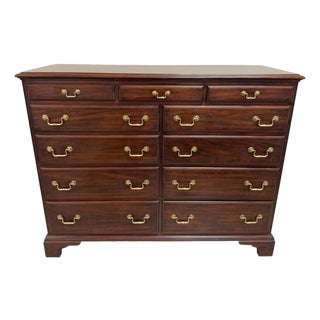 1990s Rare Henkel Harris Mahogany Gentleman’s Chest Model No. 167 For Sale