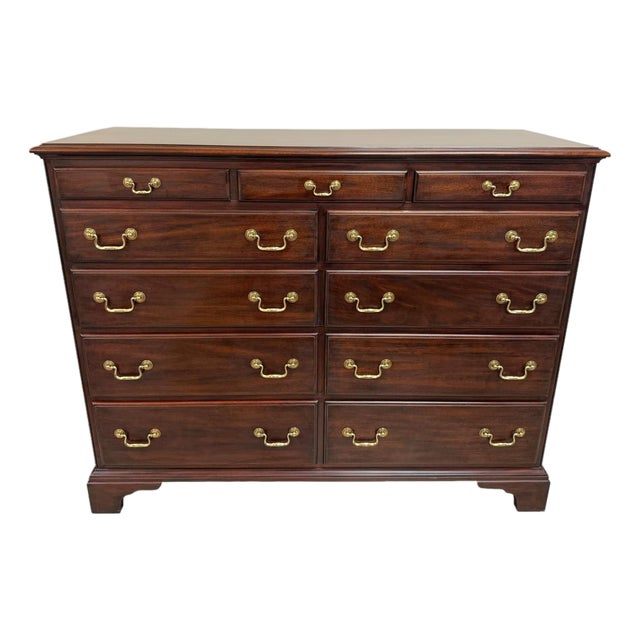 1990s Rare Henkel Harris Mahogany Gentleman’s Chest Model No. 167 For Sale