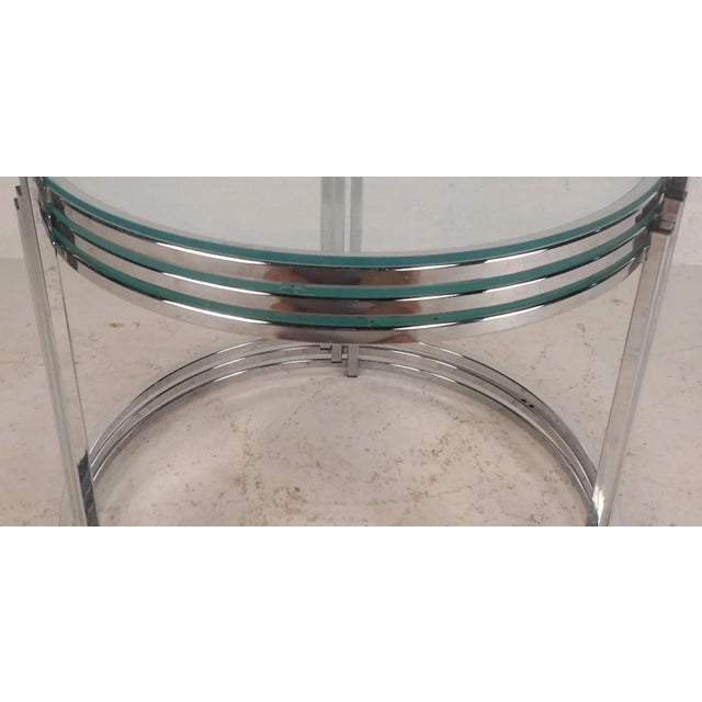 Mid-Century Modern Milo Baughman Style Nesting Tables For Sale In New York - Image 6 of 10