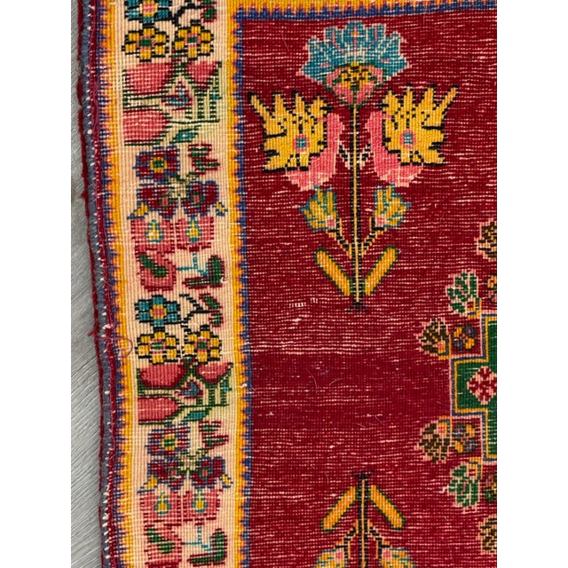 Small Handmade Persian Style Accent Rug For Sale - Image 10 of 18