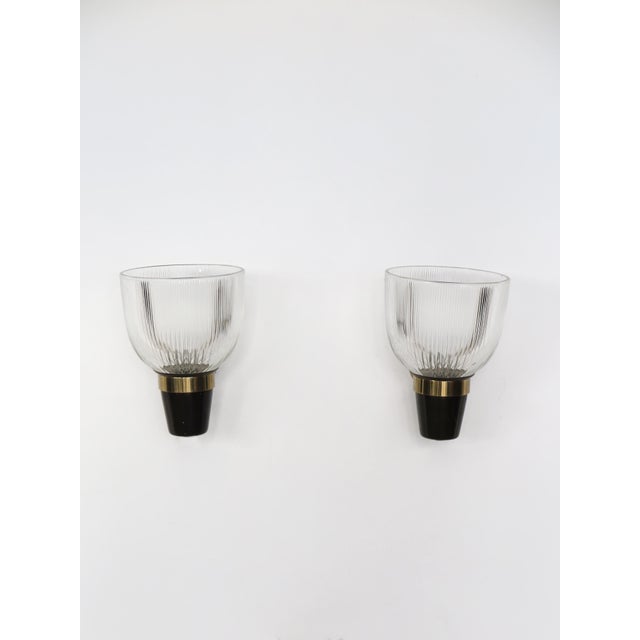 Metal Glass LP5 Wall Lamps by Ignazio Gardella for Azucena, Italy, 1960s, Set of 2 For Sale - Image 7 of 17