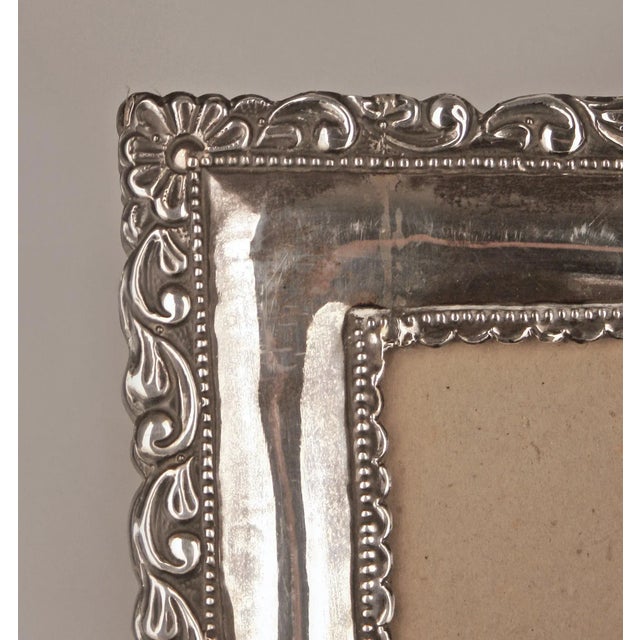 Circa 1900 Neoclassical Wooden Frame With Repoussé Silvered Metal Front Plate For Sale - Image 6 of 11