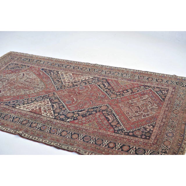 Antique Oliver Nomadic Village Rug, 5 x 8.3 For Sale - Image 10 of 11