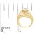 Metal 14K Yellow Gold 2-1/3 Cttw Diamond Cluster Channel Set Chevron Shaped Engagement Ring (H-I Color, SI1-SI2 Clarity) - Ring Size 7.5 For Sale - Image 7 of 7