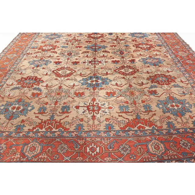 Textile 1920s Persian Heriz Rug For Sale - Image 7 of 10