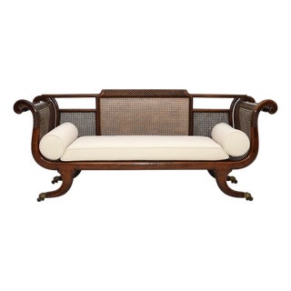 Antique Regency Caned Sofa, 1815 For Sale