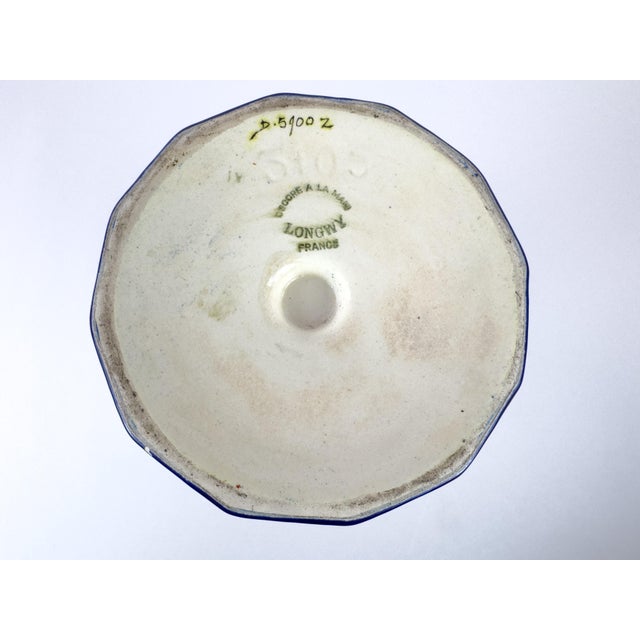 Vintage Longwy Enamelled Ceramic Vase, France, Mid-20th Century For Sale - Image 11 of 12