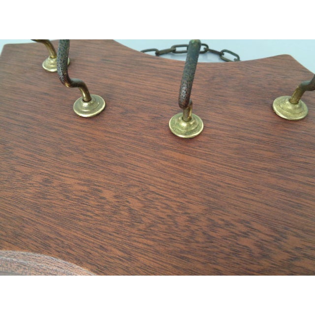 Brown Solid Teak Key Hanger, 1960s For Sale - Image 8 of 15