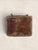 Antique English Leather Hat Box With Red Silk Interior & “t.s.” Initials For Sale In Tampa - Image 6 of 8