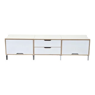 Scandinavian Designs White Cabinet With Storage For Sale