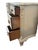 Shabby Chic White Distressed French Country Gustavian Style Vanity & Matching Scroll Mirror For Sale - Image 3 of 11