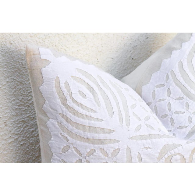 Boho Chic Marigold Dreams Applique Pillow Cover For Sale - Image 3 of 8