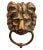 Antique English Bronze Lion Door Knocker For Sale - Image 4 of 10