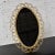 1960-1970’s Hollywood Regency Bohemian Free Standing Mirror Gold Painted Wicker Scroll Clad Frame For Sale - Image 4 of 11