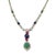 Metal Bochic “Capri” Sapphire, Ruby & Emerald Necklace Set In 18K Gold & Silver For Sale - Image 7 of 12