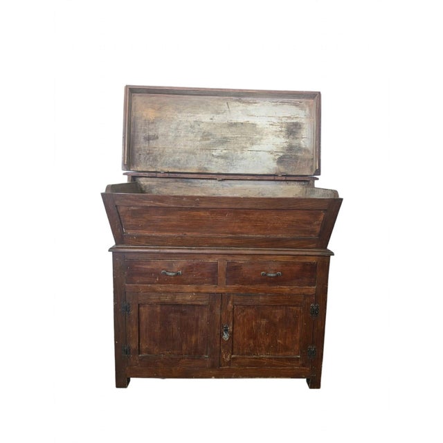 Wood Tuscan Bread Cupboard, 1890s For Sale - Image 7 of 8