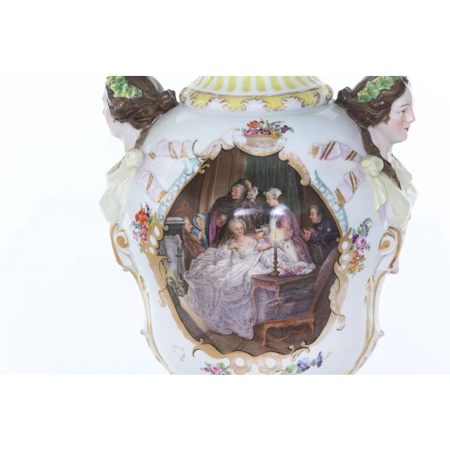 19th Century Dresden Porcelain Decorative Urn For Sale In New York - Image 6 of 11
