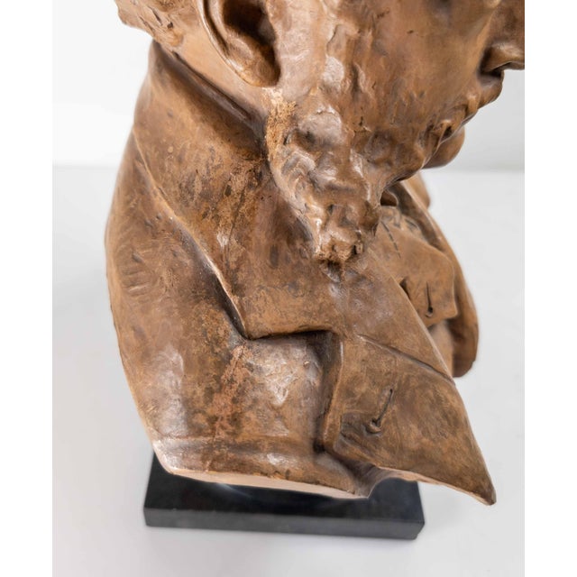 19th Century American Terra-Cotta Bust of a Gentleman by Olin Levi Warner For Sale - Image 16 of 18
