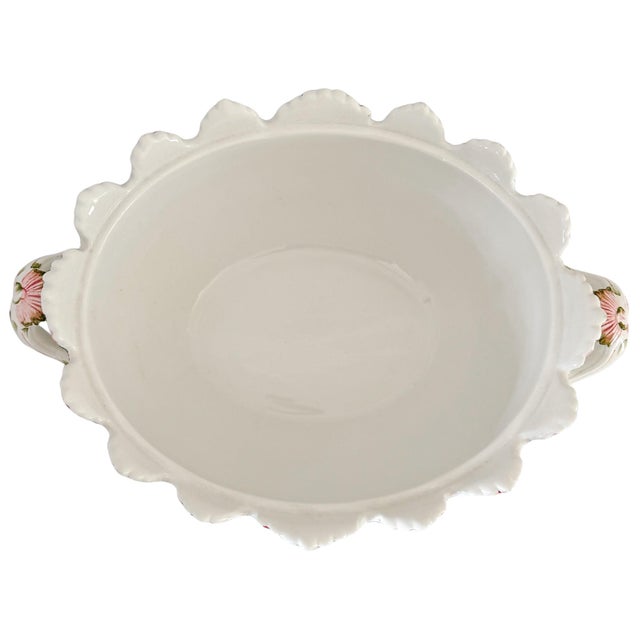 Ceramic Large Vintage Italian Majolica Porcelain Soup Tureen Set With Platter & Ladle For Sale - Image 7 of 18