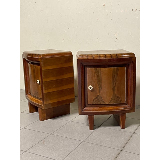 Art Deco Bedside Tables, Italy, 1930s, Set of 2 For Sale - Image 6 of 15