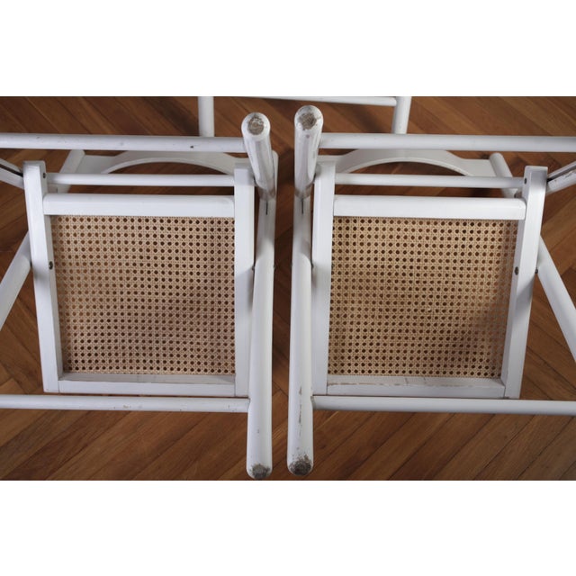 Vintage Cane and Rattan Folding Dining Chairs from Habitat, 1980s, Set of 5 For Sale - Image 18 of 18