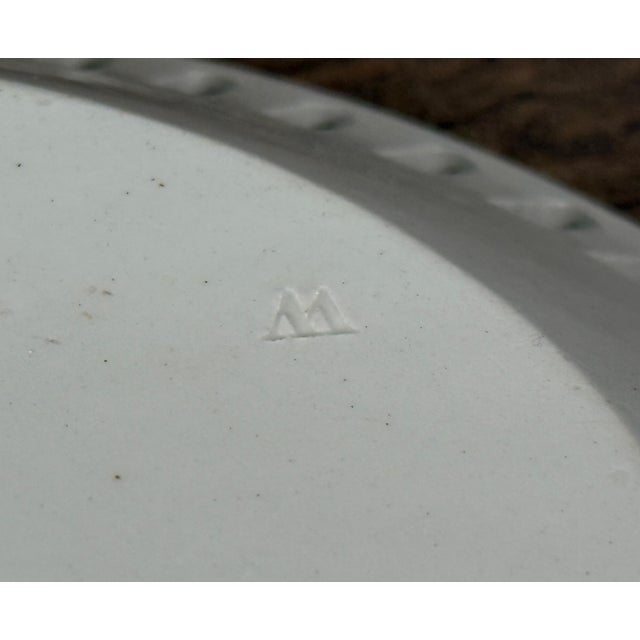 Late 19th Century 19th C. Wedgwood Creamware Pierced Basketweave Oval Platter With Scalloped Rim For Sale - Image 5 of 5