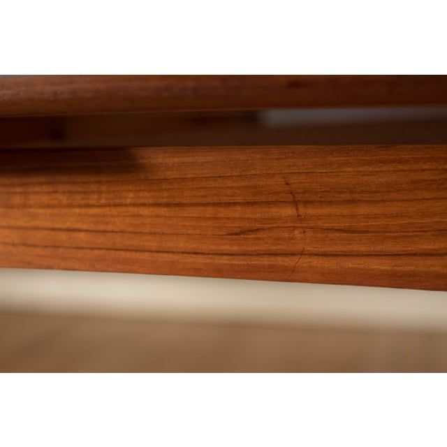 Danish Modern Teak Expandable Draw Leaf Dining Table For Sale - Image 14 of 16