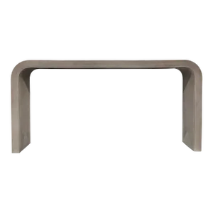 Organic Modern Beige Finished Waterfall Console Table